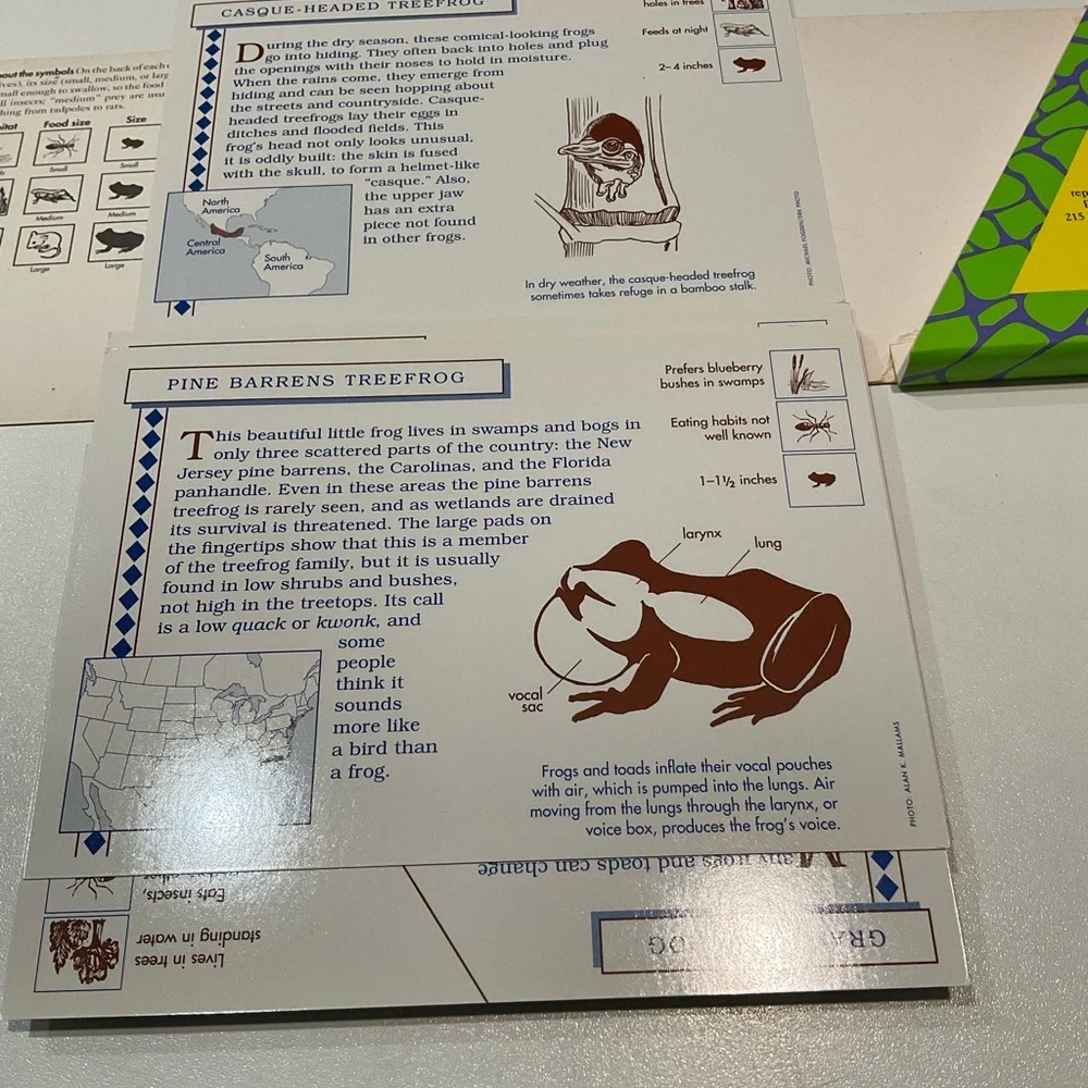 🌼Set of Frogs & Toads Nature Cards, Size 7x5